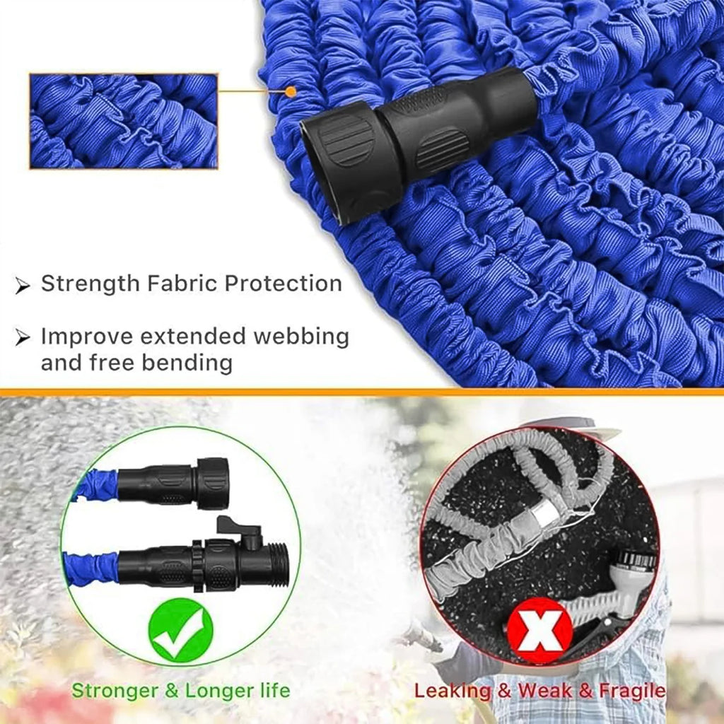 Expandable Magic Garden Hose with Spray Gun, Approx. 4 Meter Pipe (1 Set / Mix Color)