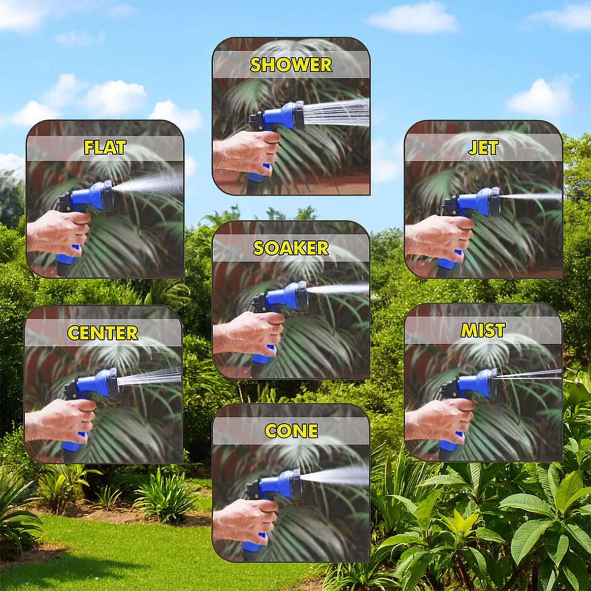 Expandable Magic Garden Hose with Spray Gun, Approx. 4 Meter Pipe (1 Set / Mix Color)