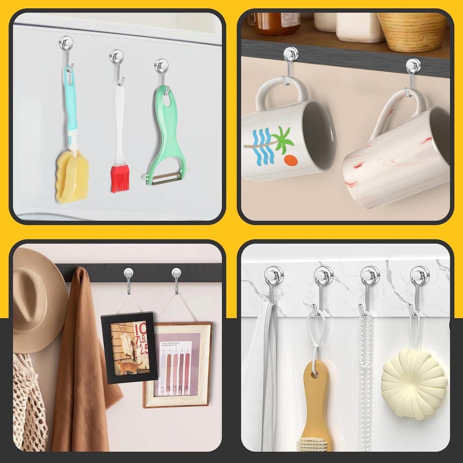 360 Rotation Heavy Duty Magnetic Hooks (Pack of 2)